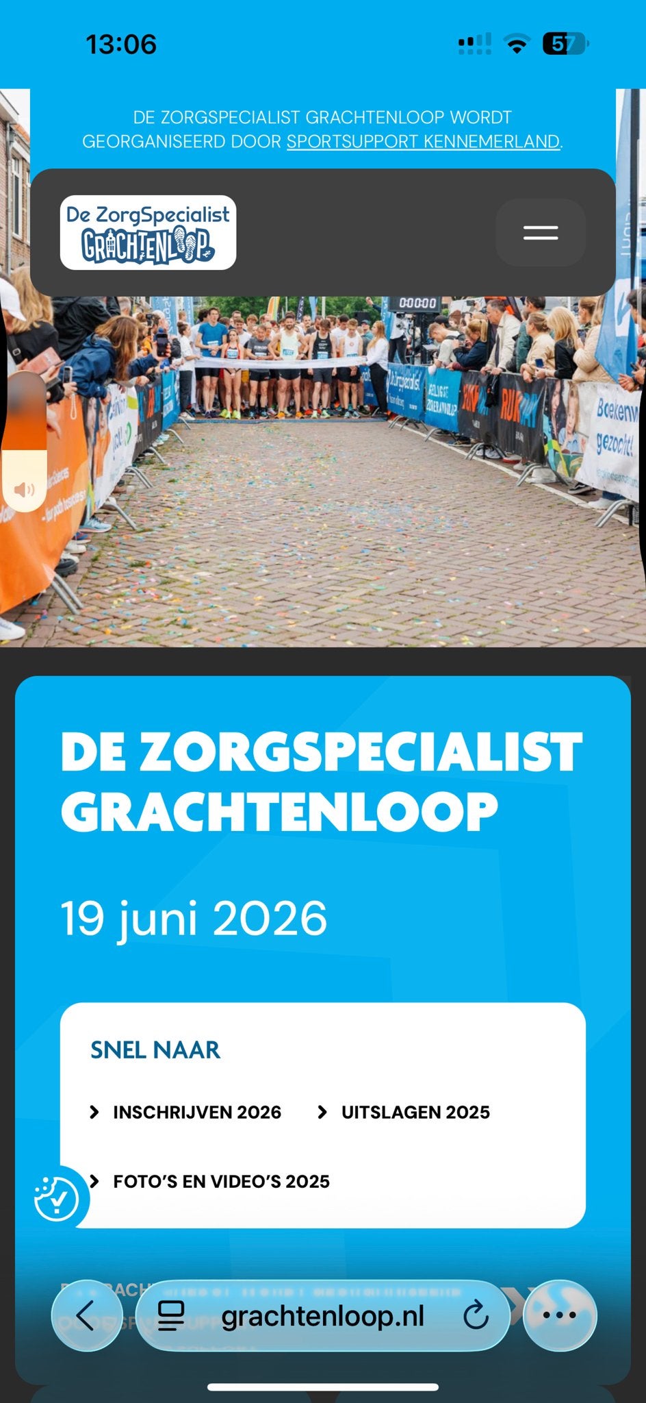 Grachtenloop Haarlem 10km + locker, Ophalen of Verzenden, Nieuw, Overige typen, Overige merken