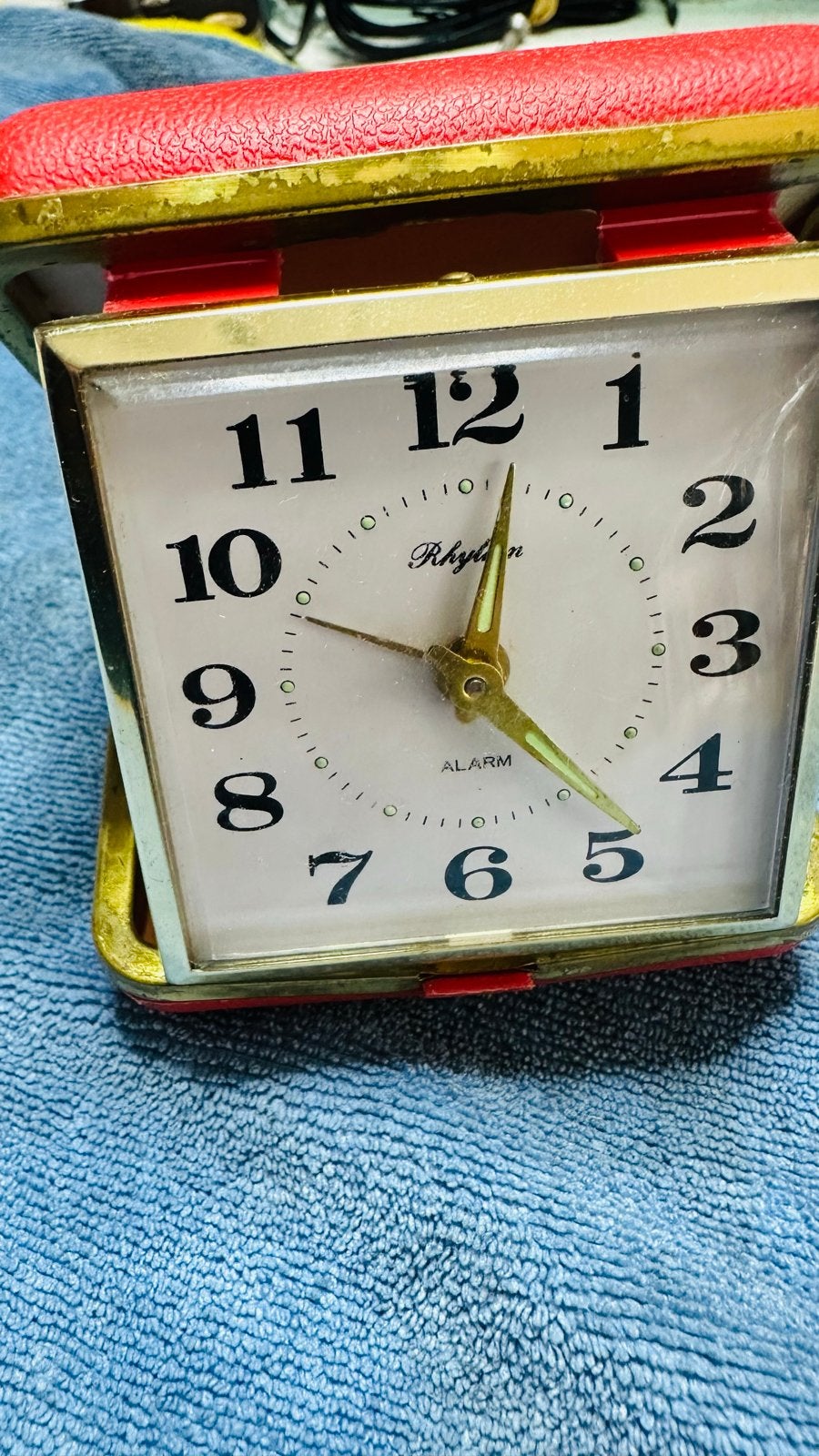 Vintage Rhythm Reiswekker - Rood en Goud, Ophalen of Verzenden