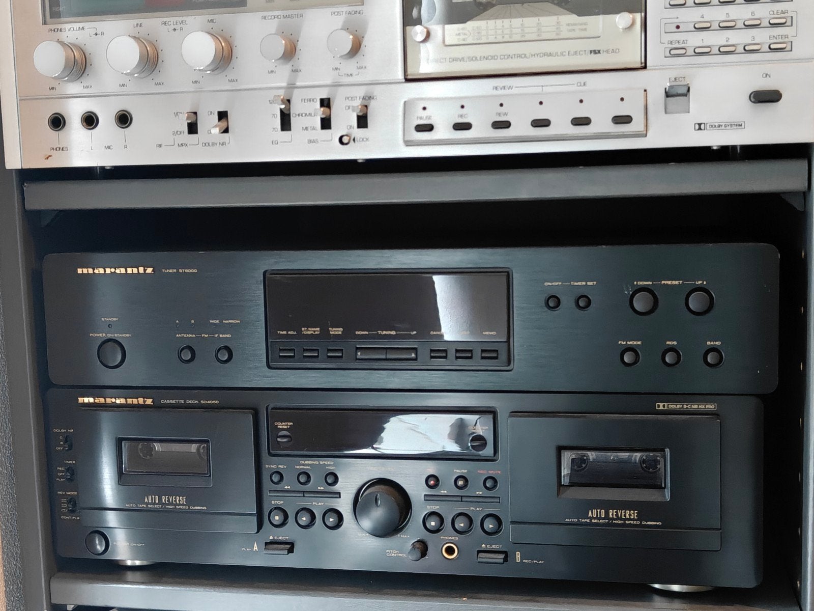 marantz cassette deck SD4050 en tuner., Ophalen of Verzenden, Dubbel, Marantz, Auto-reverse