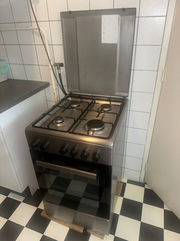 OK Gasfornuis met oven, Ophalen, Gebruikt, Hete lucht, 4 kookzones