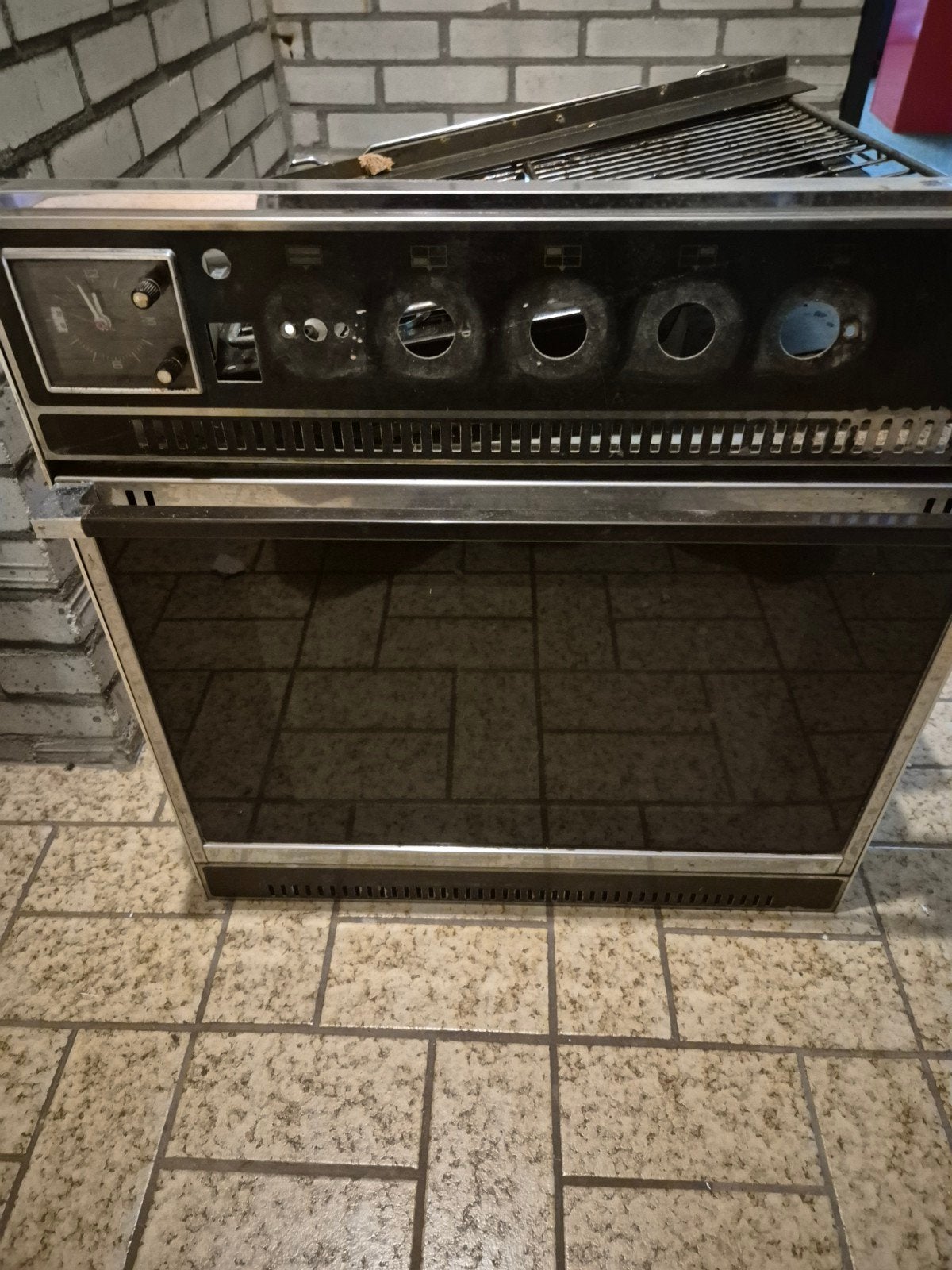 Gratis inbouw gasfornuis met oven - Gebruikt, Witgoed en Apparatuur, Fornuizen, Ophalen, Gebruikt, Minder dan 85 cm, 4 kookzones
