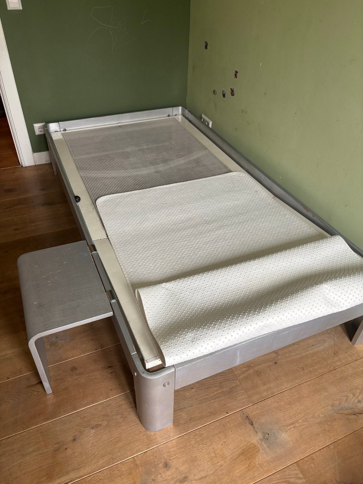 Auping eenpersoonsbed met verstelbare metalen frame, Huis en Inrichting, Ophalen, Eenpersoons, 200 cm, Metaal