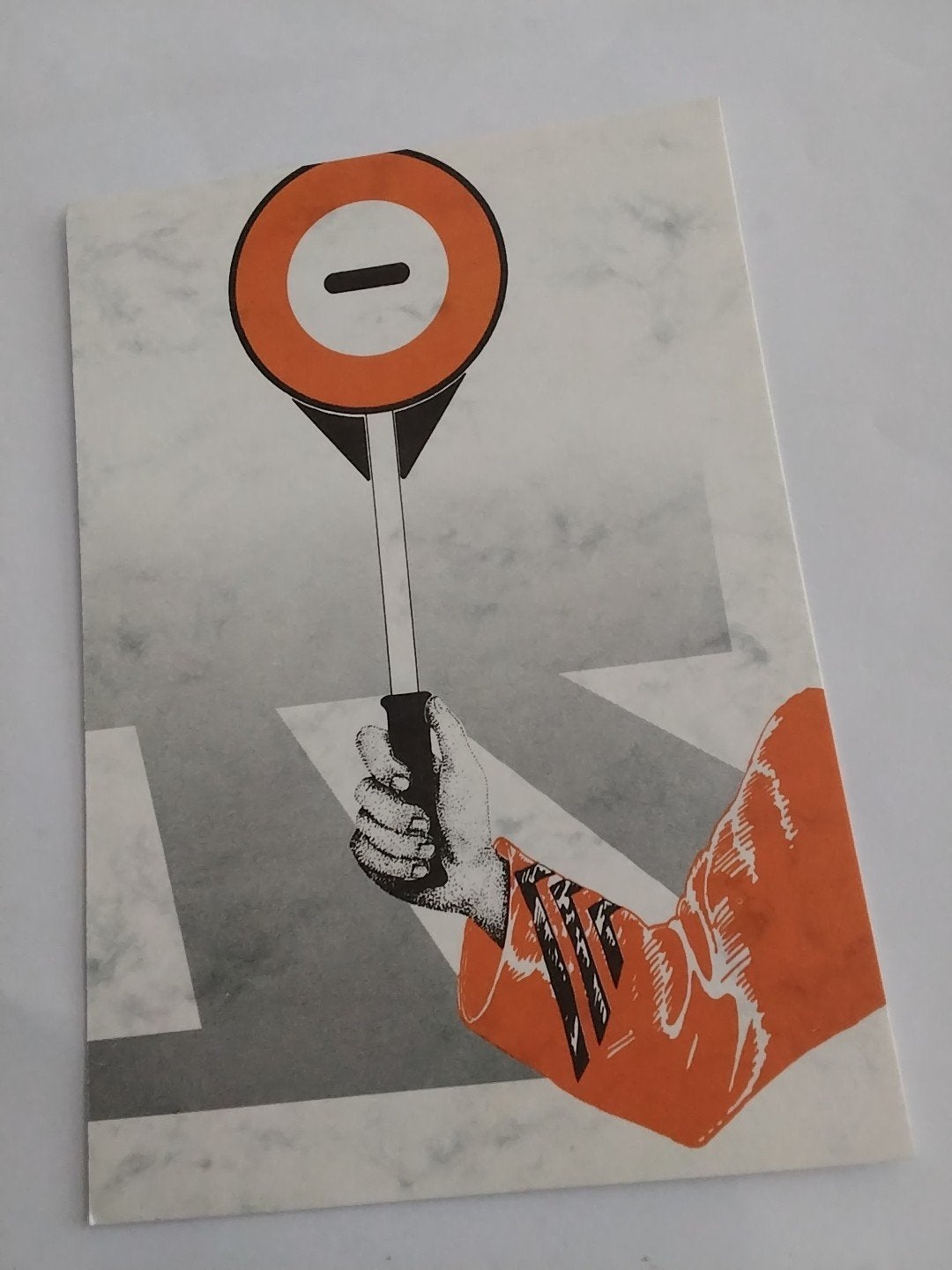 Vintage Ansichtkaart Verkeersregelaar Stopteken, Ophalen of Verzenden, 1960 tot 1980, Ongelopen