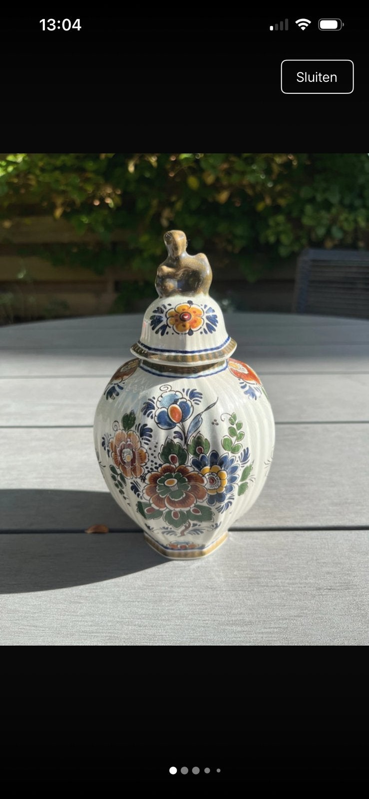 Delfts blauwe dekselvaas, Antiek en Kunst, Ophalen