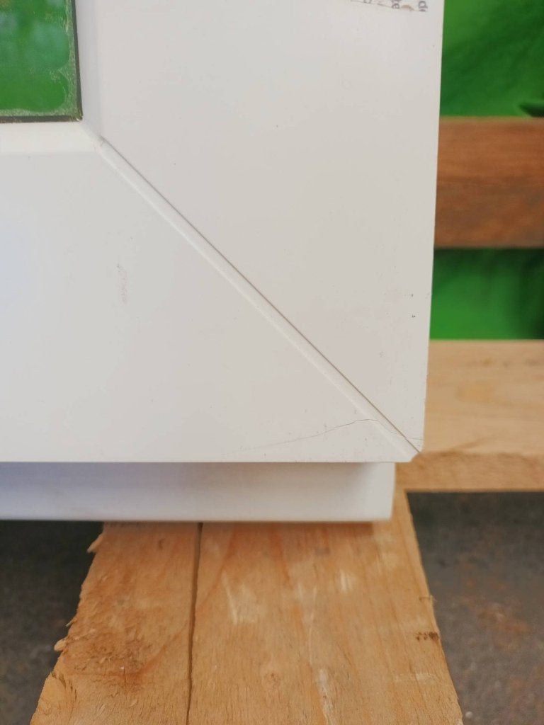 Kunststof Vast kozijn b88,5 x h32,5 cm  -2280-, Kunststof, Gebruikt, Raamkozijn, Niet ingevuld