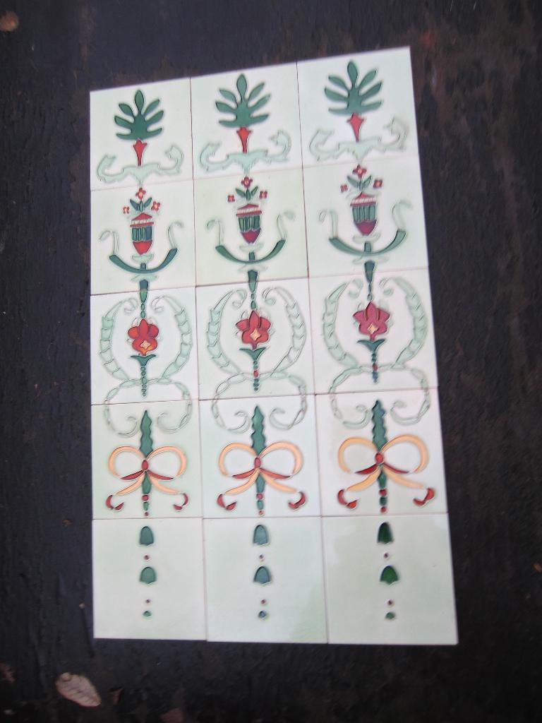 12x5 rij decoratieve tegels achter fornuis of kachel 15x75cm, Ophalen of Verzenden, Zo goed als nieuw, Steen/keramiek
