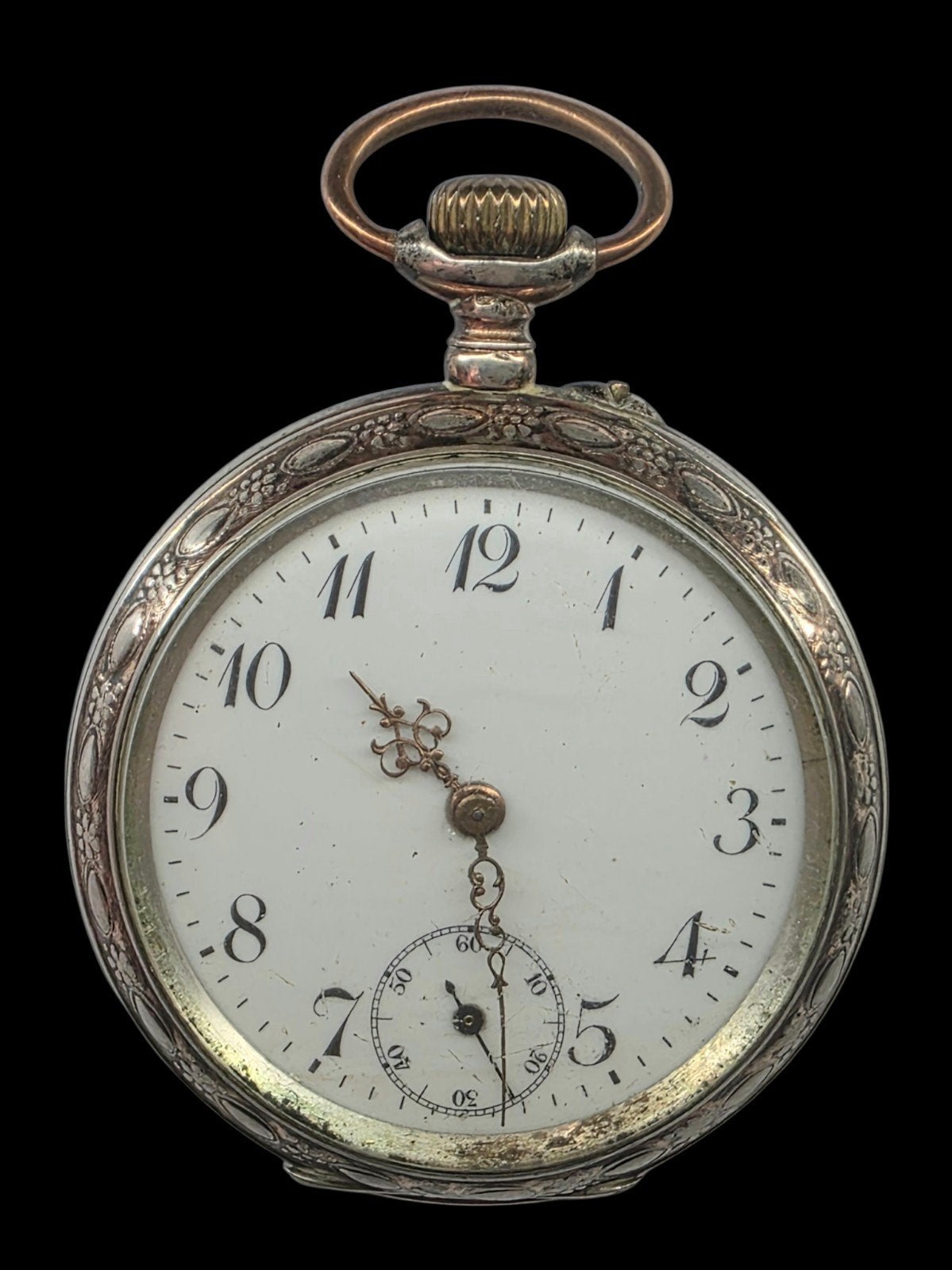 Prachtig zilveren paarden zakhorloge met bijpassende ketting, Sieraden, Tassen en Uiterlijk, Horloges | Antiek, Overige merken