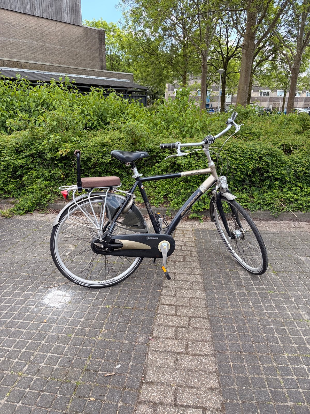 Batavus Weekend herenfiets met Kinderzitje, Fietsen en Brommers, Fietsen | Heren | Herenfietsen, Ophalen, Gebruikt, Batavus, Versnellingen