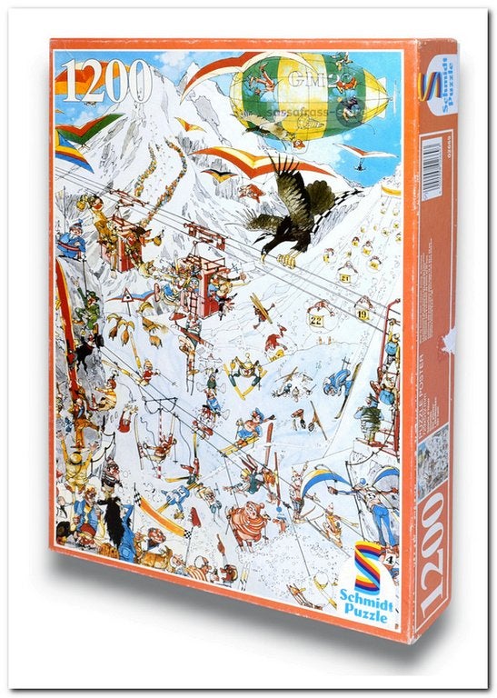 Ski plezier - Schmidt Puzzle - 1200 Stukjes, Ophalen of Verzenden, 500 t/m 1500 stukjes, Zo goed als nieuw, Legpuzzel