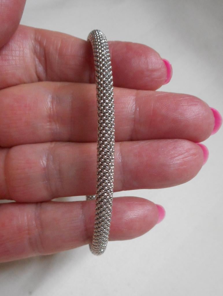 Zilveren armband met magneet sluiting nr.144, Verzenden, Zo goed als nieuw, Zilver, Zilver