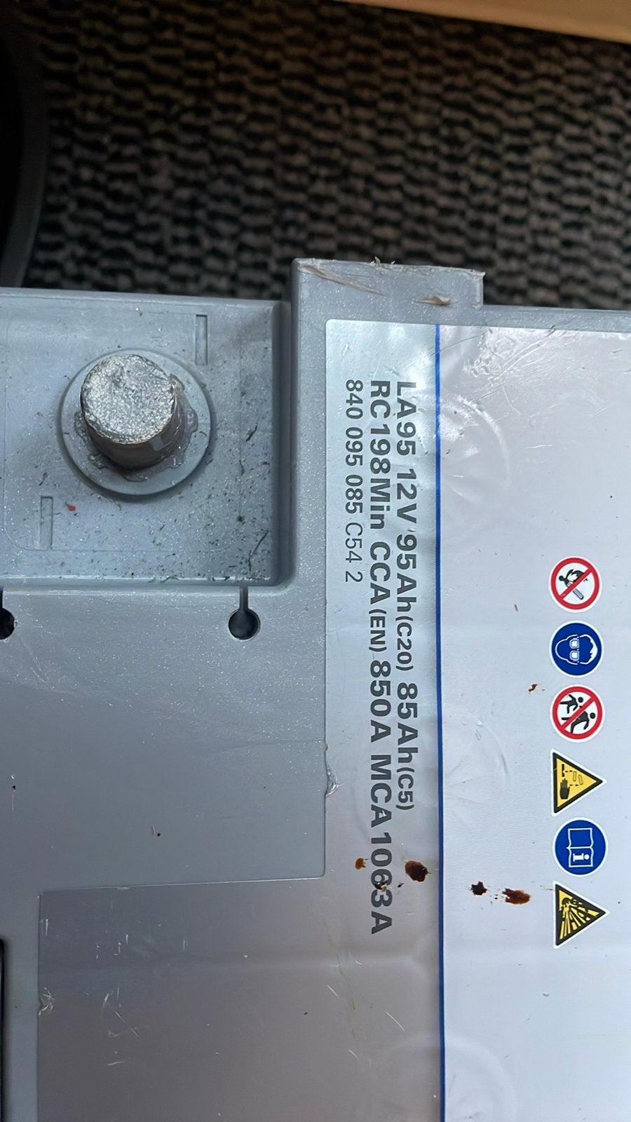 Varta Professional Dual Purpose AGM Accu LA95 12V 95Ah, Ophalen, Gebruikt