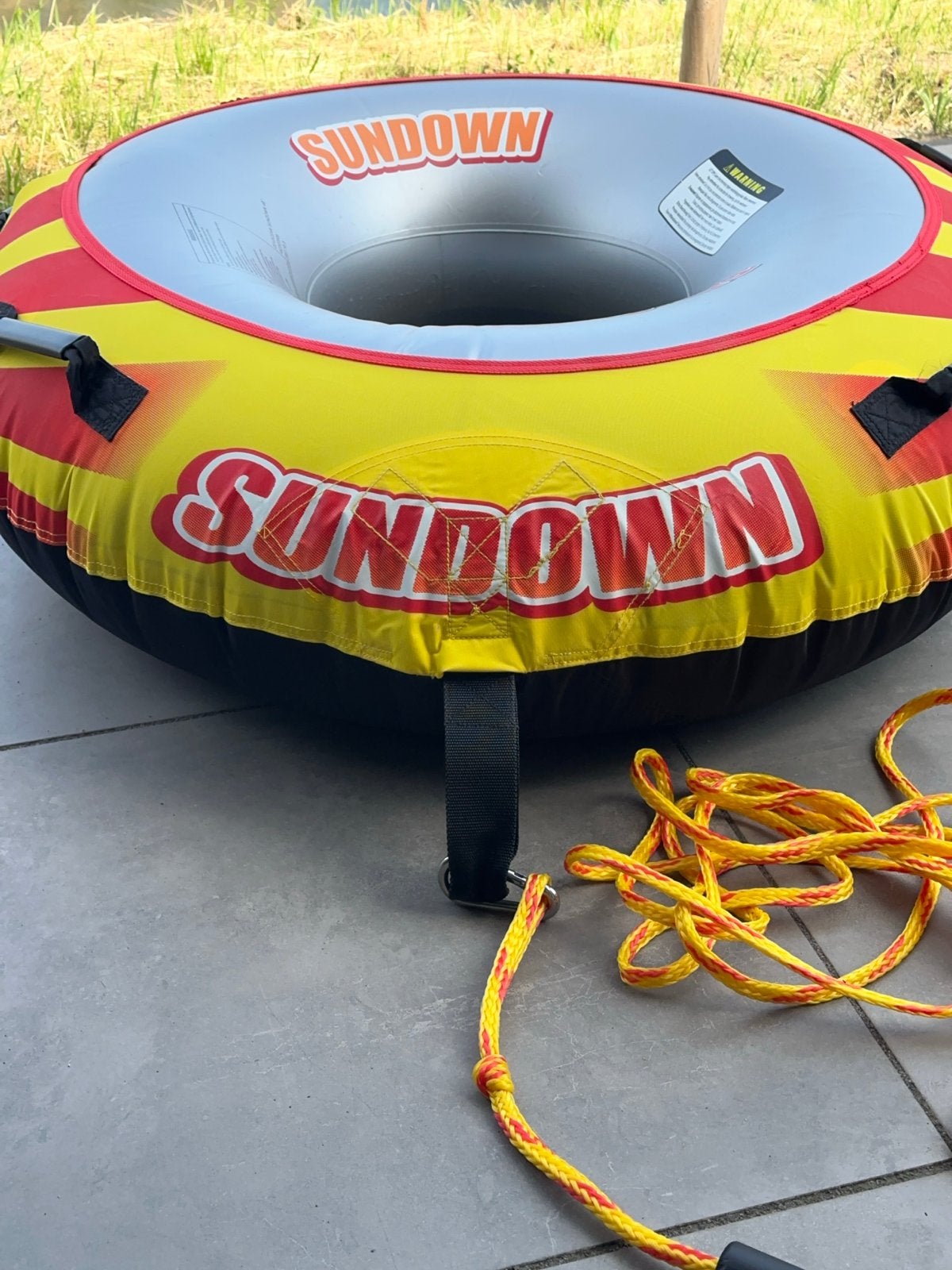 Sundown Funband / Funtube met touw, Watersport en Boten, Ophalen of Verzenden, Zo goed als nieuw, Funband of Funtube, Met skitouw