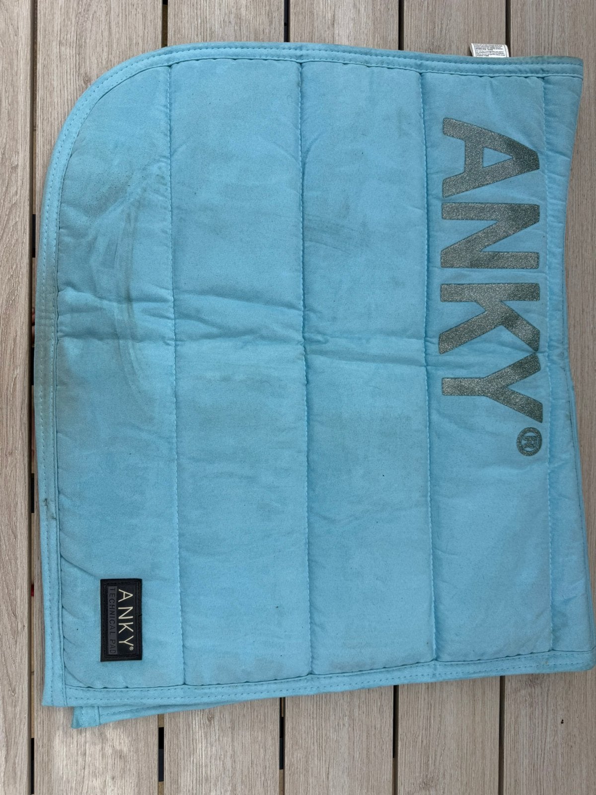 Anky dekje maat Full lichtblauw, Dieren en Toebehoren, Full (L), Gebruikt, Dressuurdekje, Ophalen of Verzenden