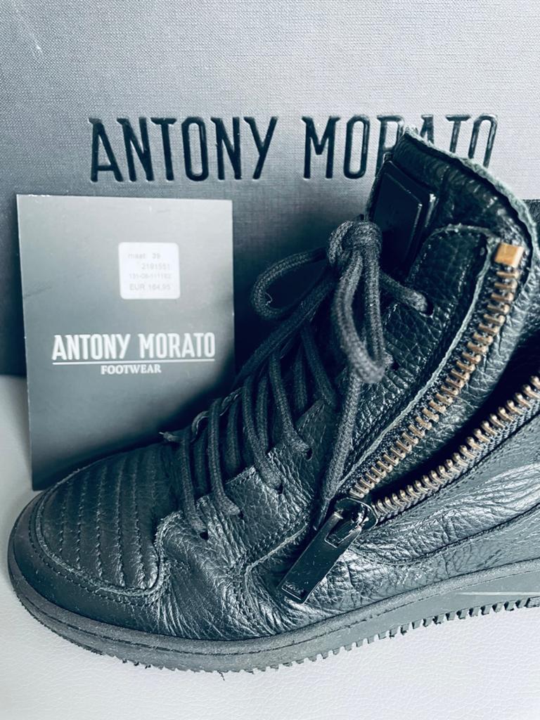 Antony Morato Leren Boots Maat 39 Zwart Als nieuw, Kleding | Dames, Schoenen, Zwart, Lage of Enkellaarzen, Ophalen of Verzenden