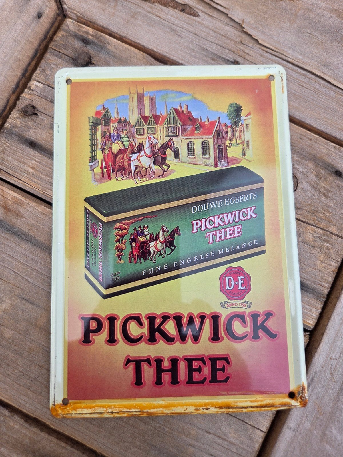 Pickwick Thee Reclamebord, Ophalen of Verzenden, Zo goed als nieuw, Reclamebord