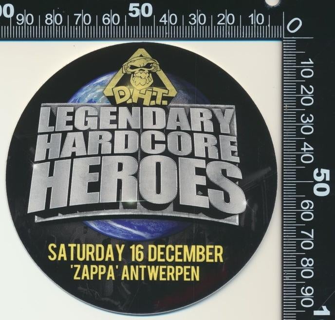 Sticker: Hardcore (42) - Legendary Hardcore Heroes - Zappa, Ophalen of Verzenden, Zo goed als nieuw, Bedrijf of Vereniging