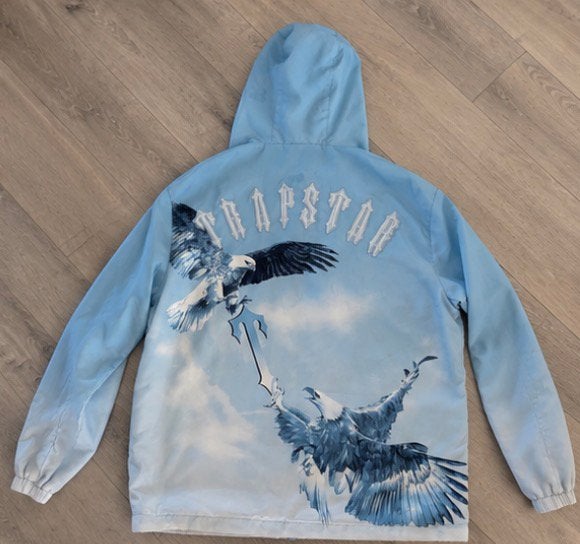 Trapstar Flying Birds Zip Windbreaker, Kleding | Heren, Ophalen of Verzenden, Zo goed als nieuw, Maat 52/54 (L), Blauw
