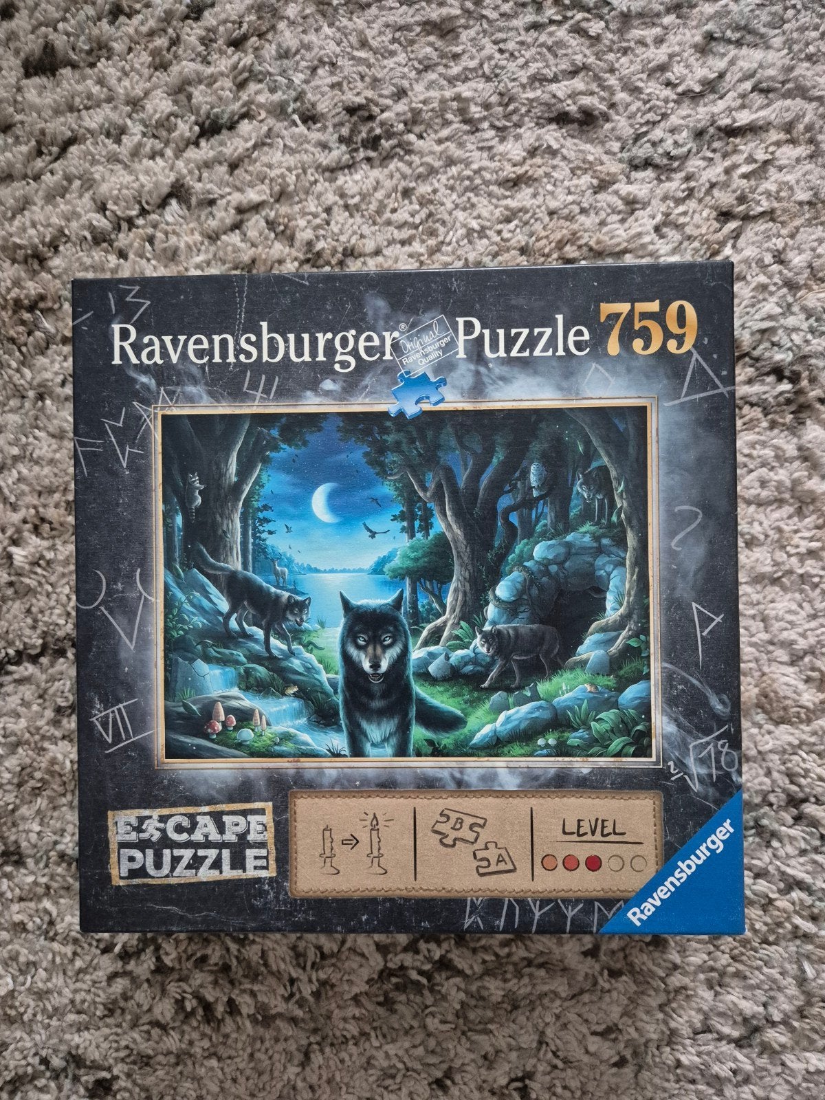 Escape Puzzle - De Roedel Wolven Ravensburger, Ophalen of Verzenden, 500 t/m 1500 stukjes, Zo goed als nieuw, Legpuzzel
