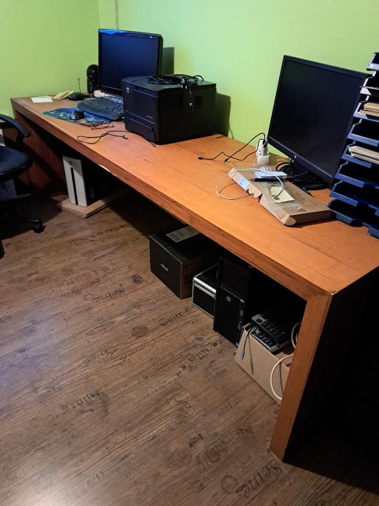 Computer Bureau, Ophalen, Gebruikt, Hout, Kabelgoot
