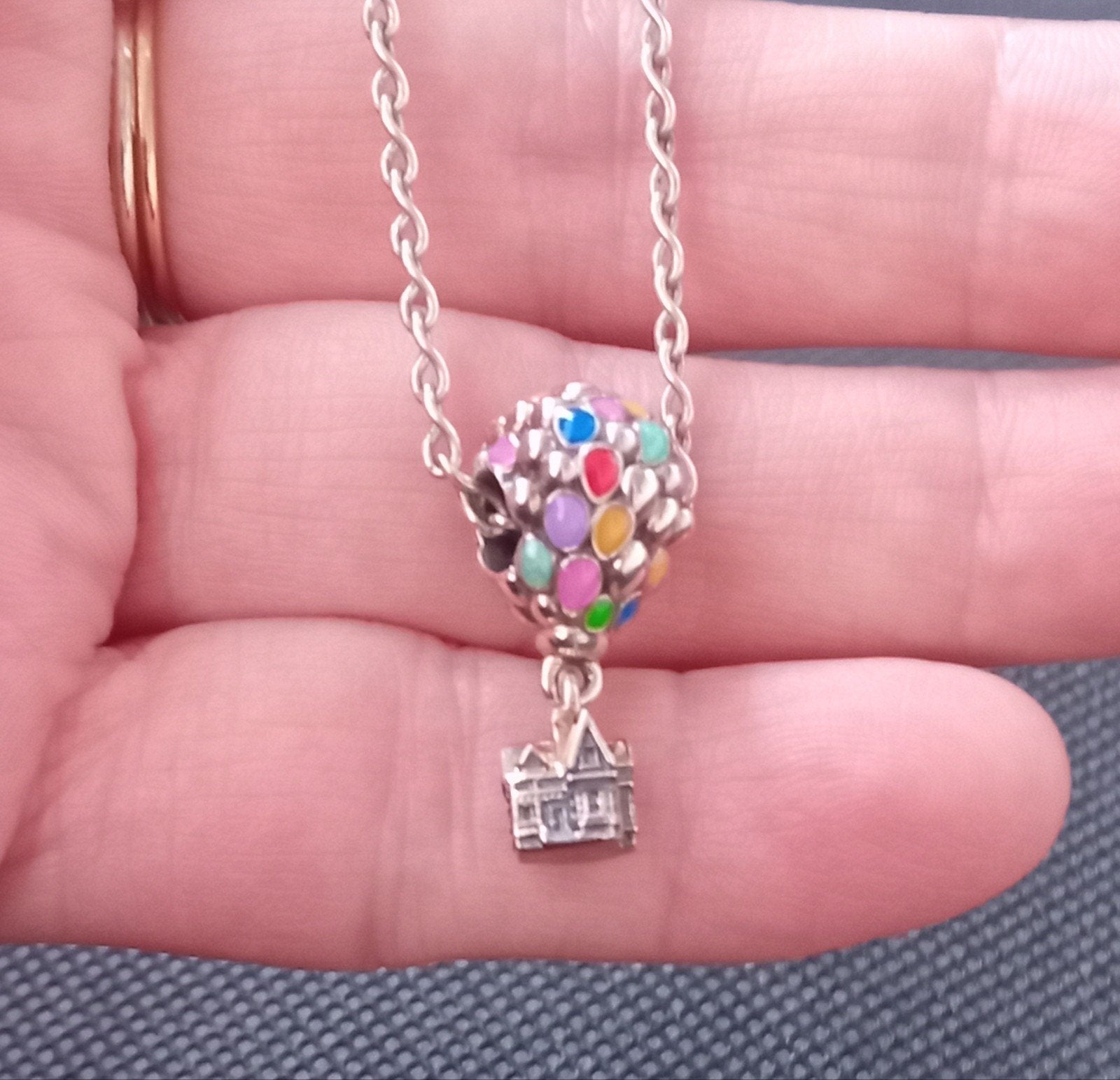 Pandora!!  Disney Up Luchtballon.Bedel met Ketting, Sieraden, Tassen en Uiterlijk, Ophalen, Gebruikt, Pandora, 1 bedel