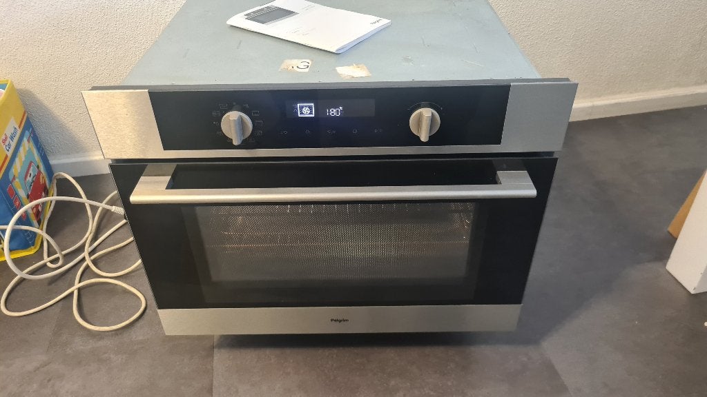 Luxe pelgrim inbouw combi oven magnetron type MAC514RVS, Ophalen, Gebruikt, Pelgrim, Oven met grill