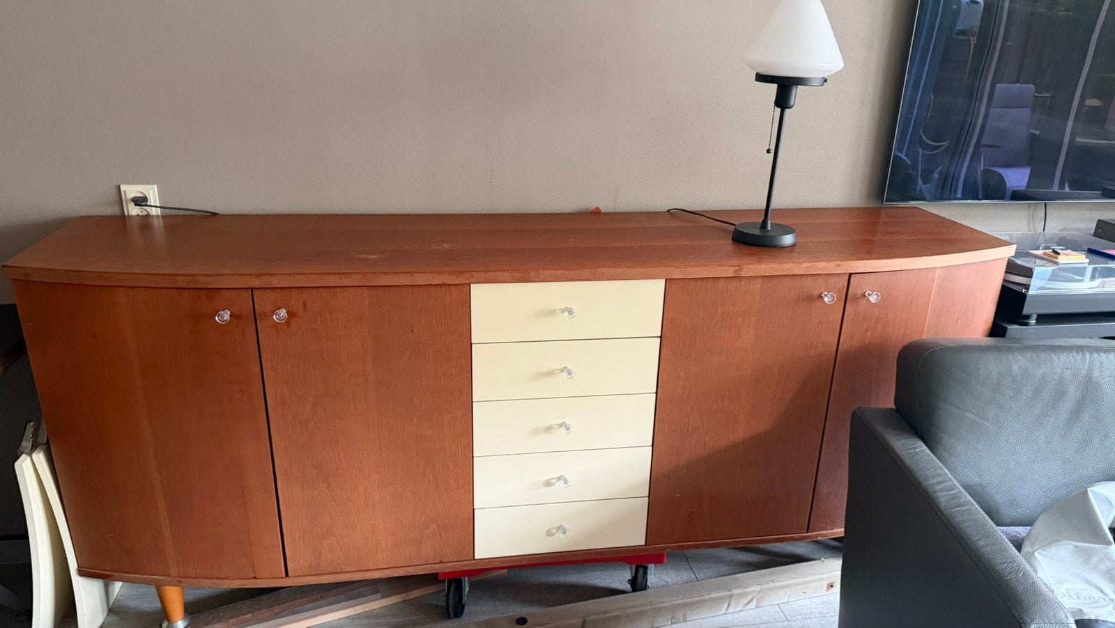 Dressoir, Gebruikt, Ophalen of Verzenden, Strak 90 jaren, 25 tot 50 cm