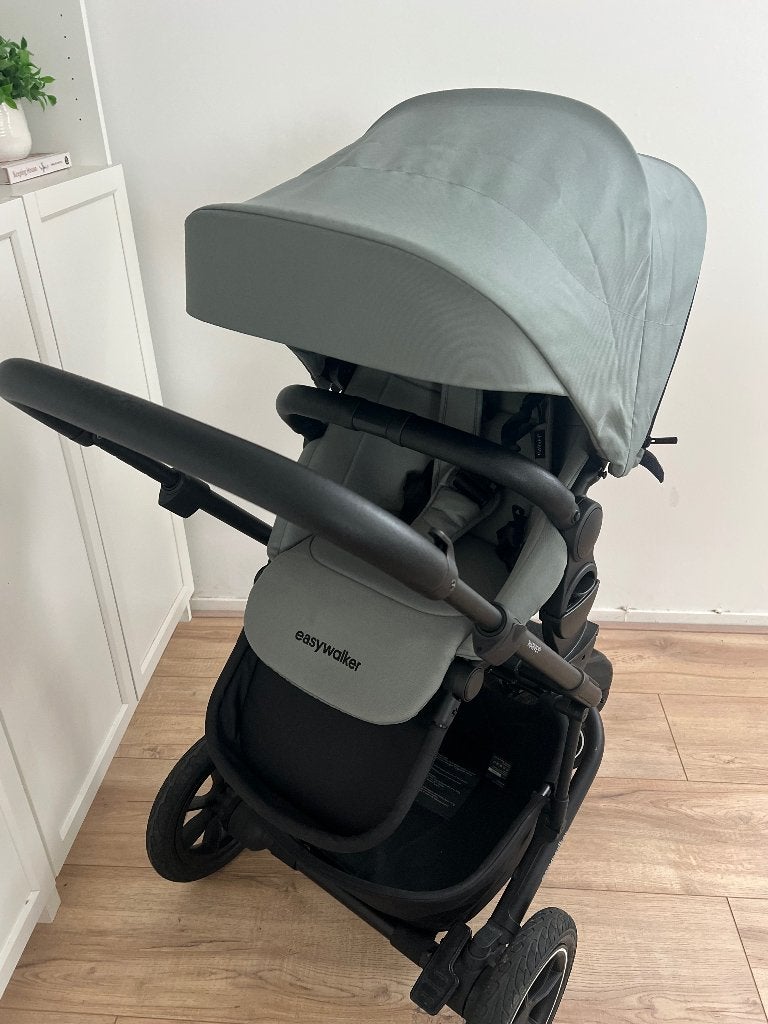 Easywalker Harvey5 Agave Green kinderwagen compleet 0-4 year, Zo goed als nieuw, Verstelbare duwstang, Ophalen, Kinderwagen