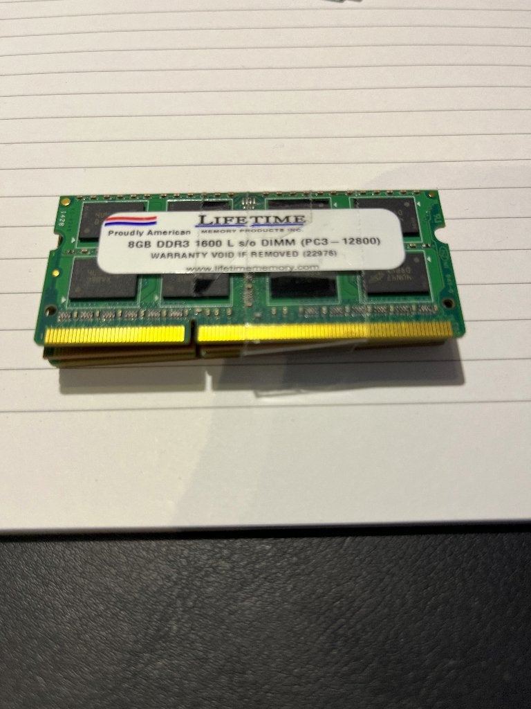 RAM geheugen Lifetime 8 GB DDR3, Gebruikt, DDR3, Ophalen of Verzenden, Laptop