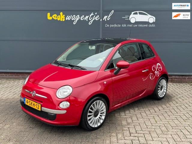 Fiat 500 0.9 TwinAir Lounge *pano *airco *leder *lichtm. *NL, Auto's, Fiat, Bedrijf, Te koop, ABS, Airbags, Airconditioning, Bluetooth