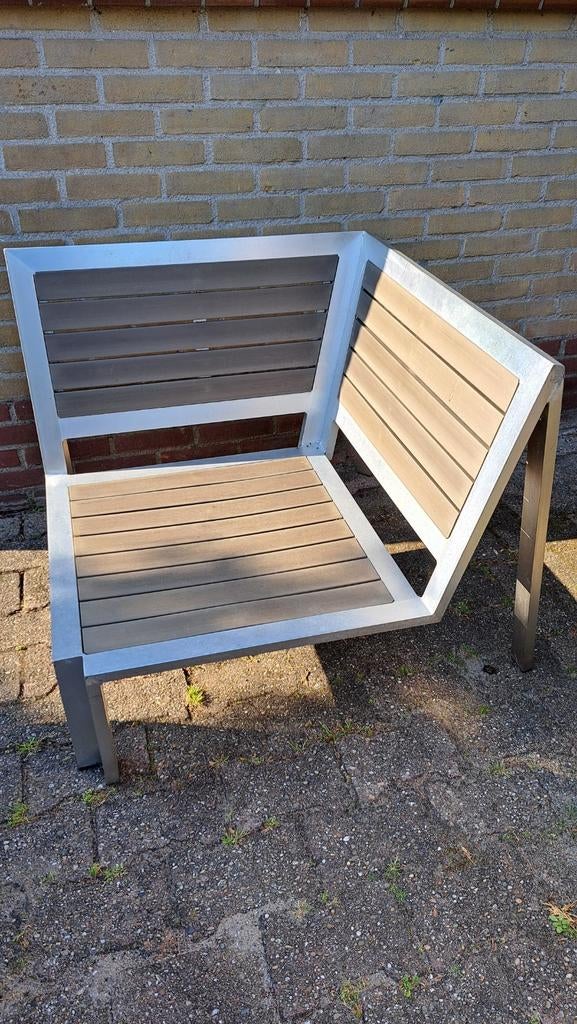 Hoekstuk tuinmeubel 93x93cm [gratis op te halen], Ophalen, Gebruikt, Aluminium, Loungeset