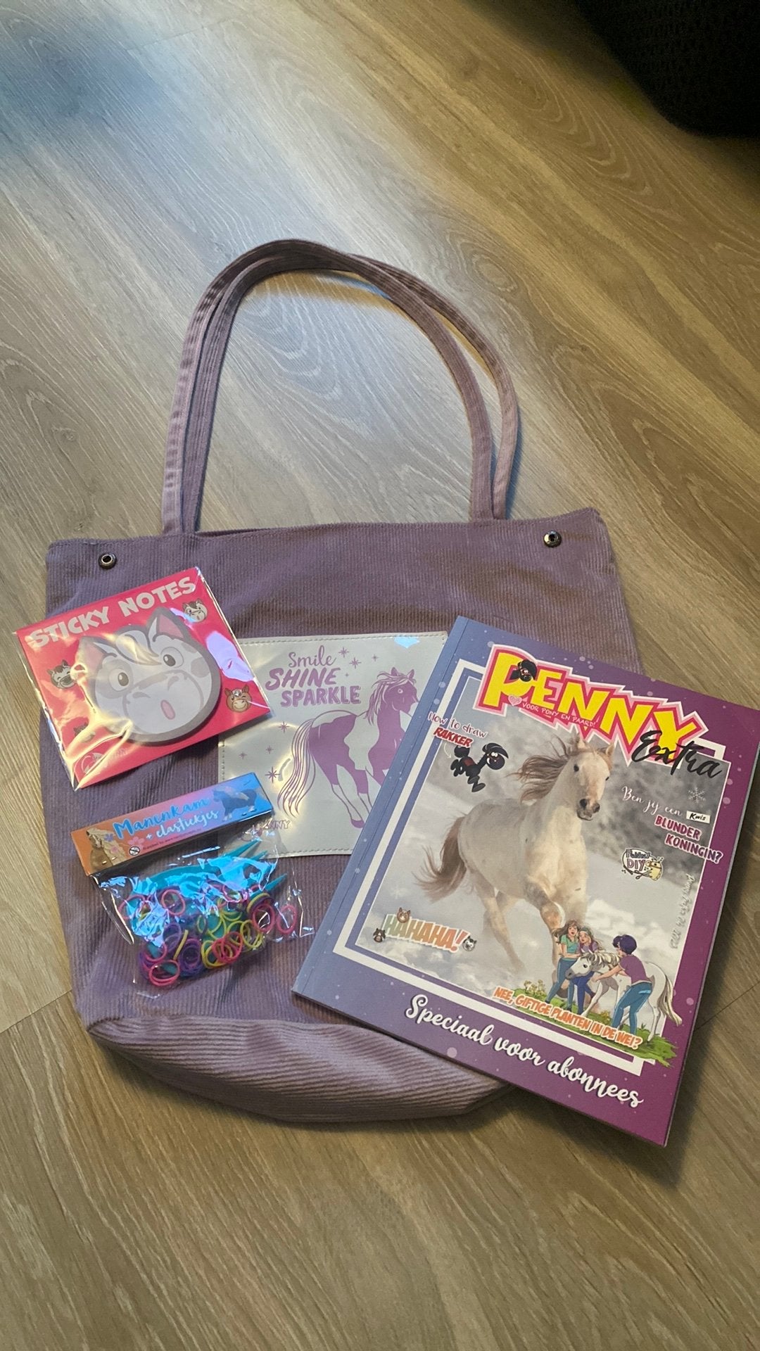 Penny set!!, Ophalen of Verzenden, Zo goed als nieuw, Paars, Rugtas