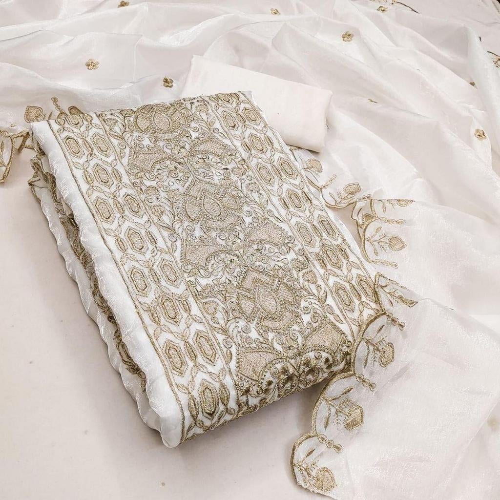 Salwar Unstitched Materiaal - Diverse Kleuren en Borduurwerk, Kleding | Dames, Onbekend, Ophalen of Verzenden, Nieuw