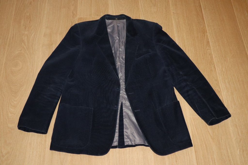 Colbert ribstof Jasje Maat 55 (Blauw), Kleding | Heren, Kostuums en Colberts, Ophalen of Verzenden, Zo goed als nieuw, Maat 52/54 (L)