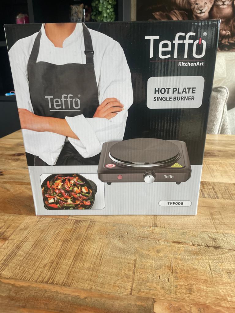 Teffo KitchenArt Hot Plate Single Burner - Elektrische Bakpl, Ophalen, Nieuw, 3 kookzones of minder, Vrijstaand