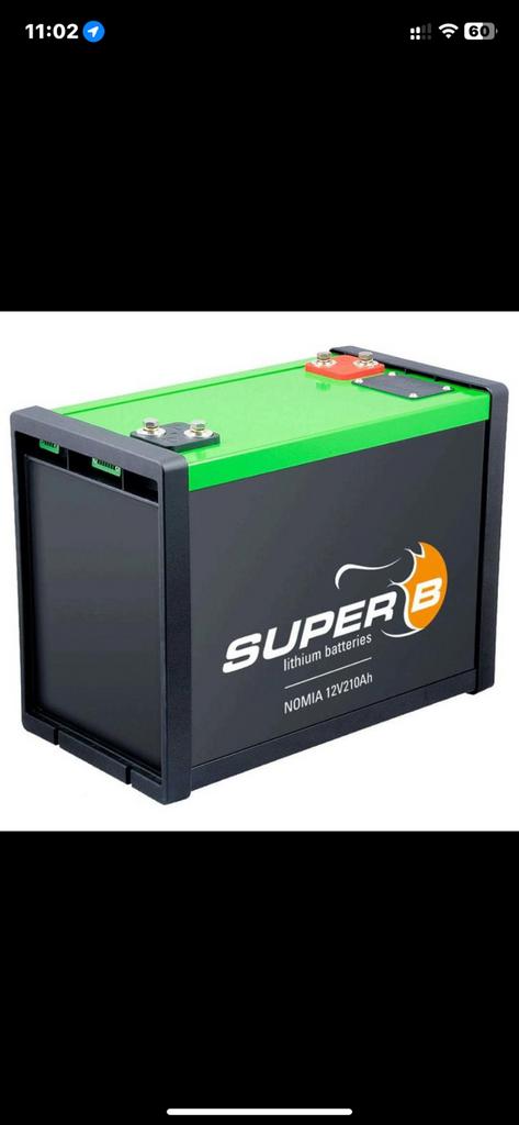 SuperB Lithium Nomia 210 ah 12v 2x, Auto-onderdelen, Accu's en Toebehoren, Ophalen of Verzenden, Gebruikt