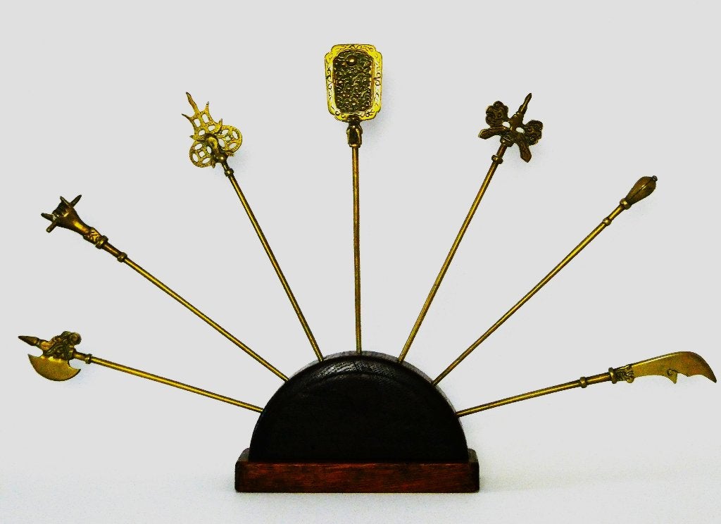 Miniatuur modellen van Middeleeuwse wapens wapenrek, Ophalen of Verzenden