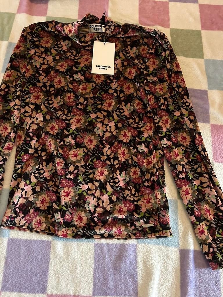 Colourful Rebel truitje flower velvet, maat XL, Ophalen of Verzenden, Nieuw, Maat 46/48 (XL) of groter, Lange mouw