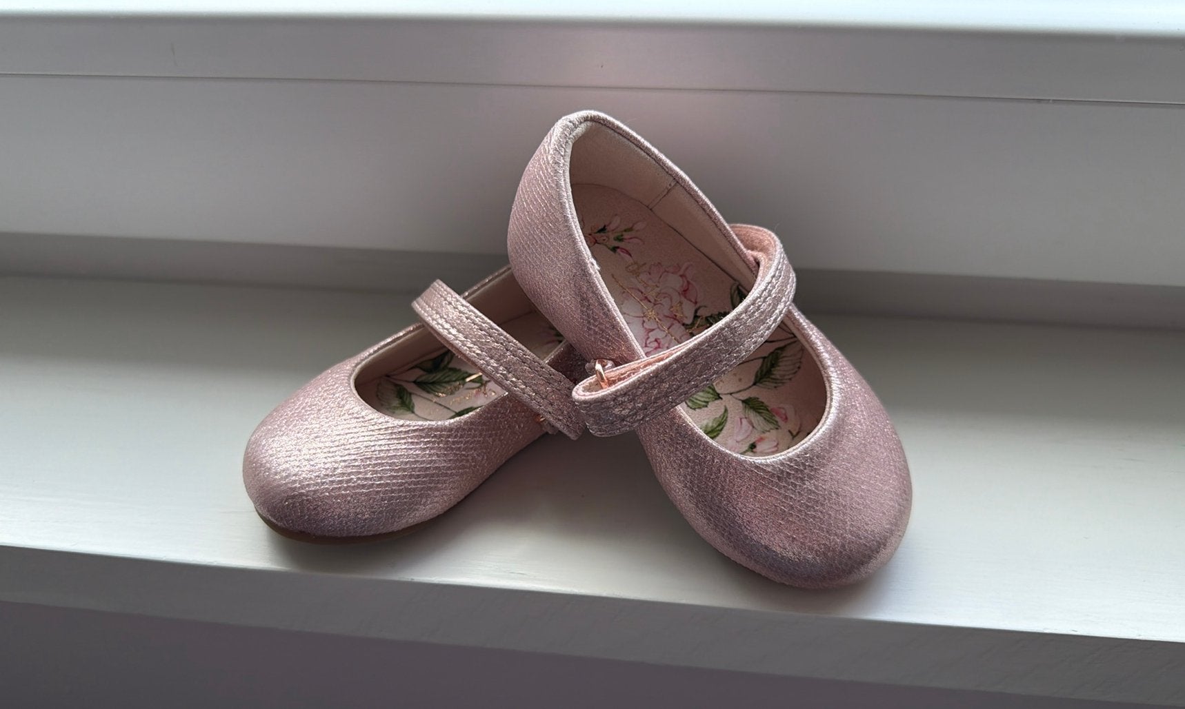 NEXT babyschoenen roze glitter - maat 19 (extra wijd), Schoentjes, Meisje, Ophalen of Verzenden, Zo goed als nieuw