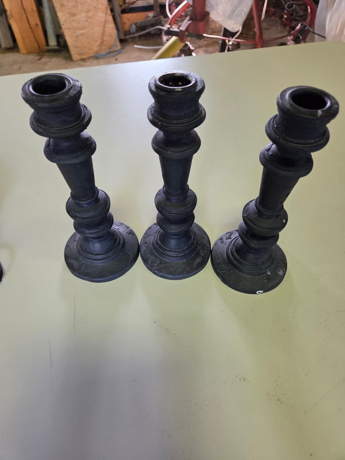 Set van 3 antieke kandelaars, 20cm hoog, Ophalen, Overige materialen