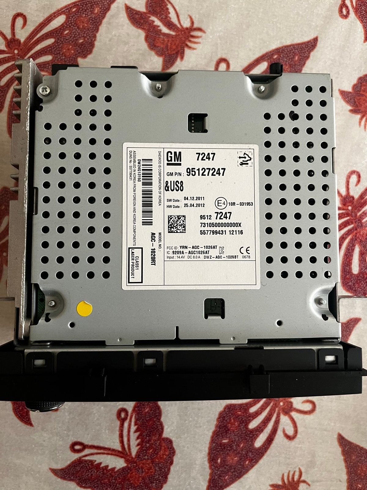 Originele autoradio Chevrolet Aveo 2 LS 2012 + front, Ophalen of Verzenden, Gebruikt