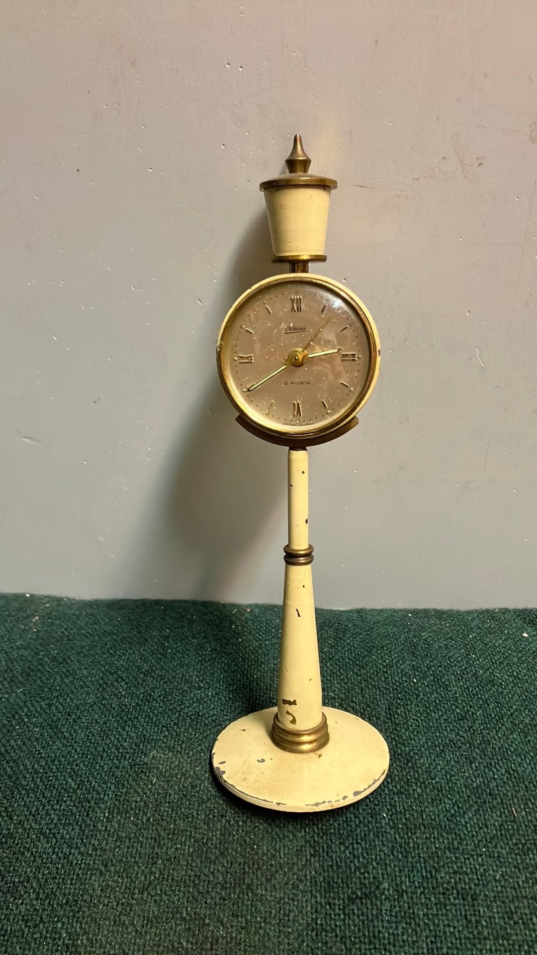 Tafel wekker klok Farola lantaarnpaal model  1950, Ophalen of Verzenden