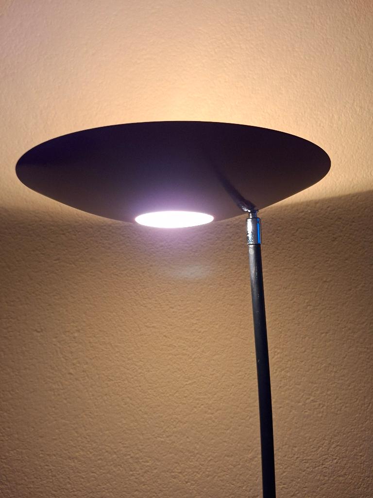 Vintage Hala Zeist rode vloerlamp, uplighter., Ophalen, Zo goed als nieuw, Metaal, Vintage Hala