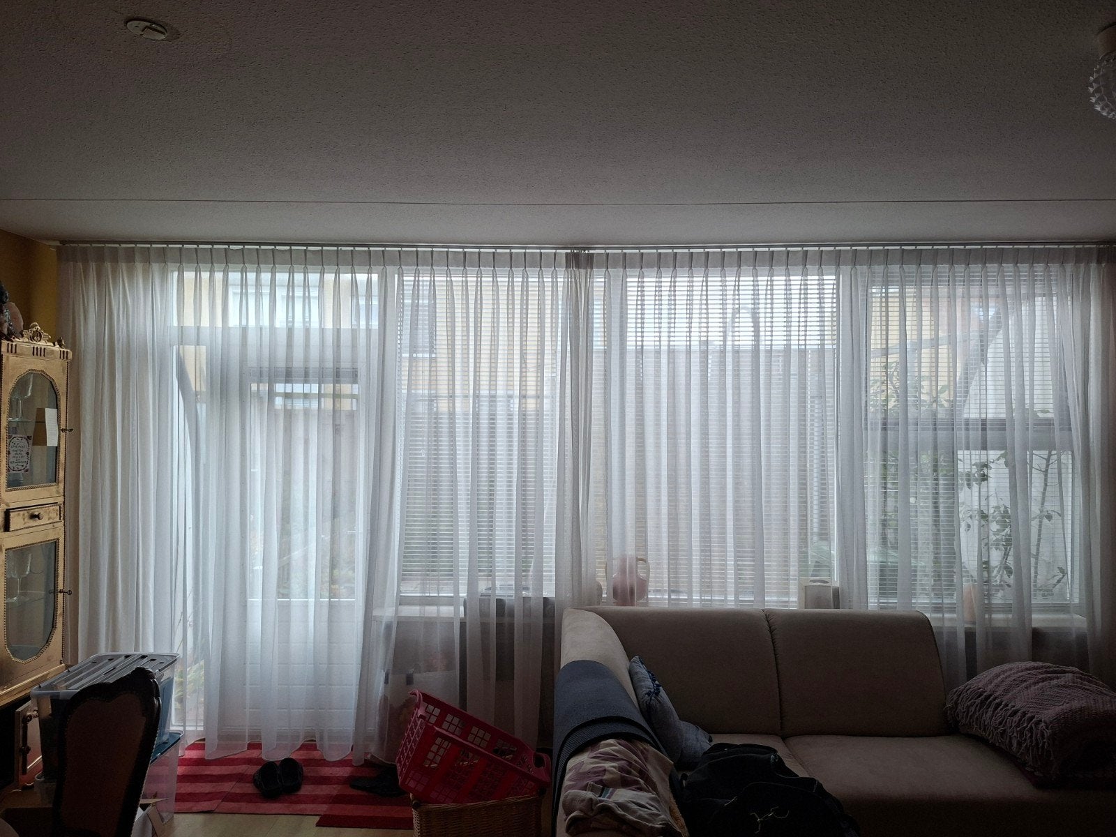 Witte vitrage gordijnen, lichtdoorlatend, Ophalen, Vitrage, Gebruikt, Overige merken