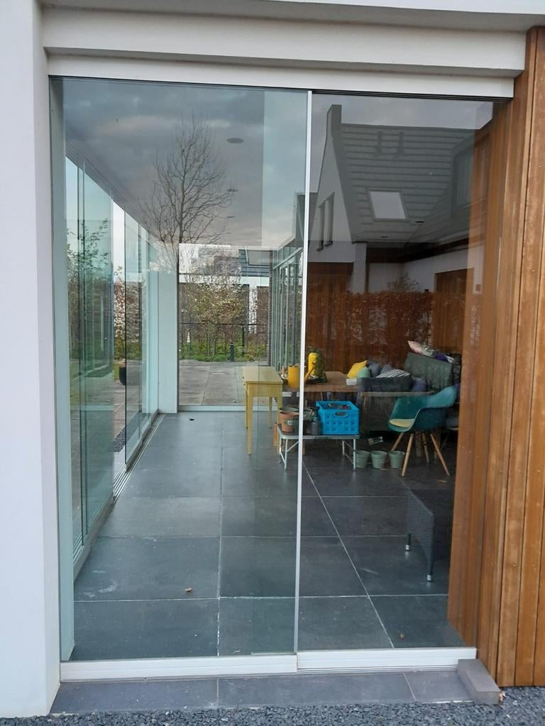 Glazen serre deuren, Ophalen, Gebruikt, 80 tot 120 cm, 160 cm of meer