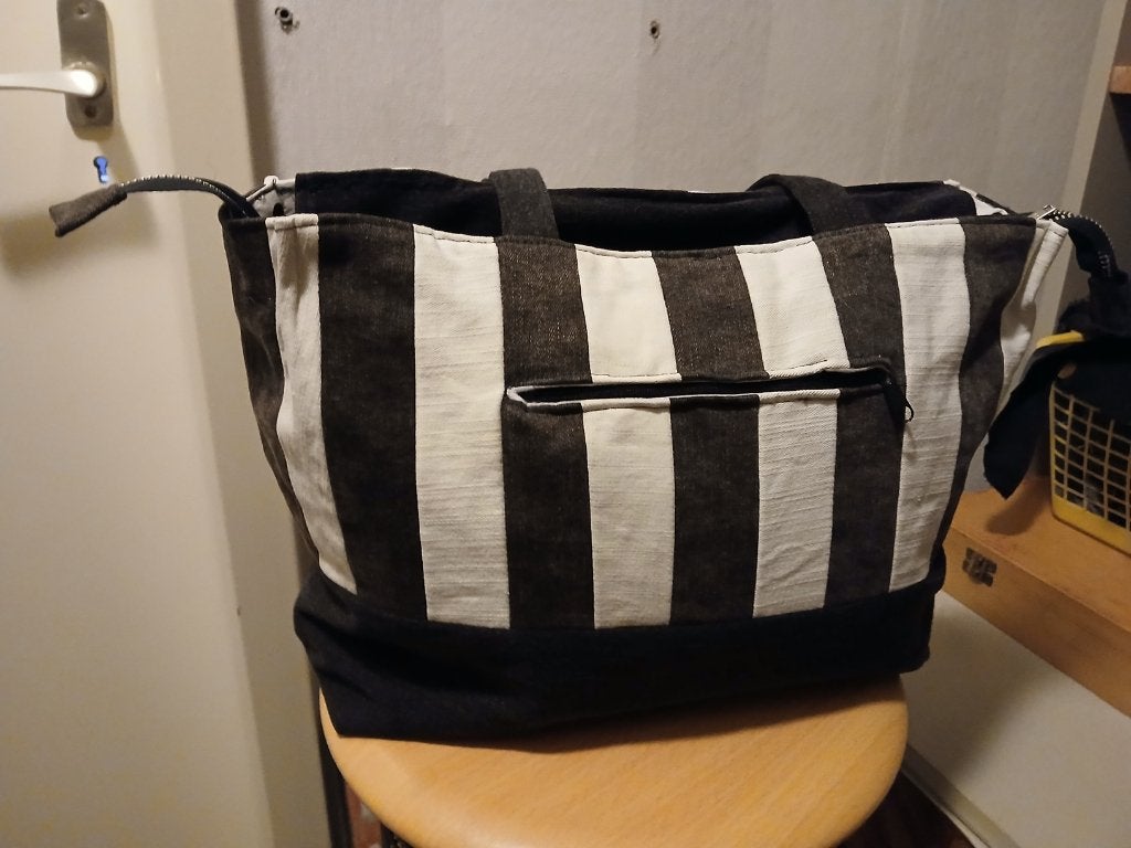 4) Denim tas van jeans/ Spijkerbroek zwart / wit, Ophalen of Verzenden, Nieuw, Zwart, Handtas