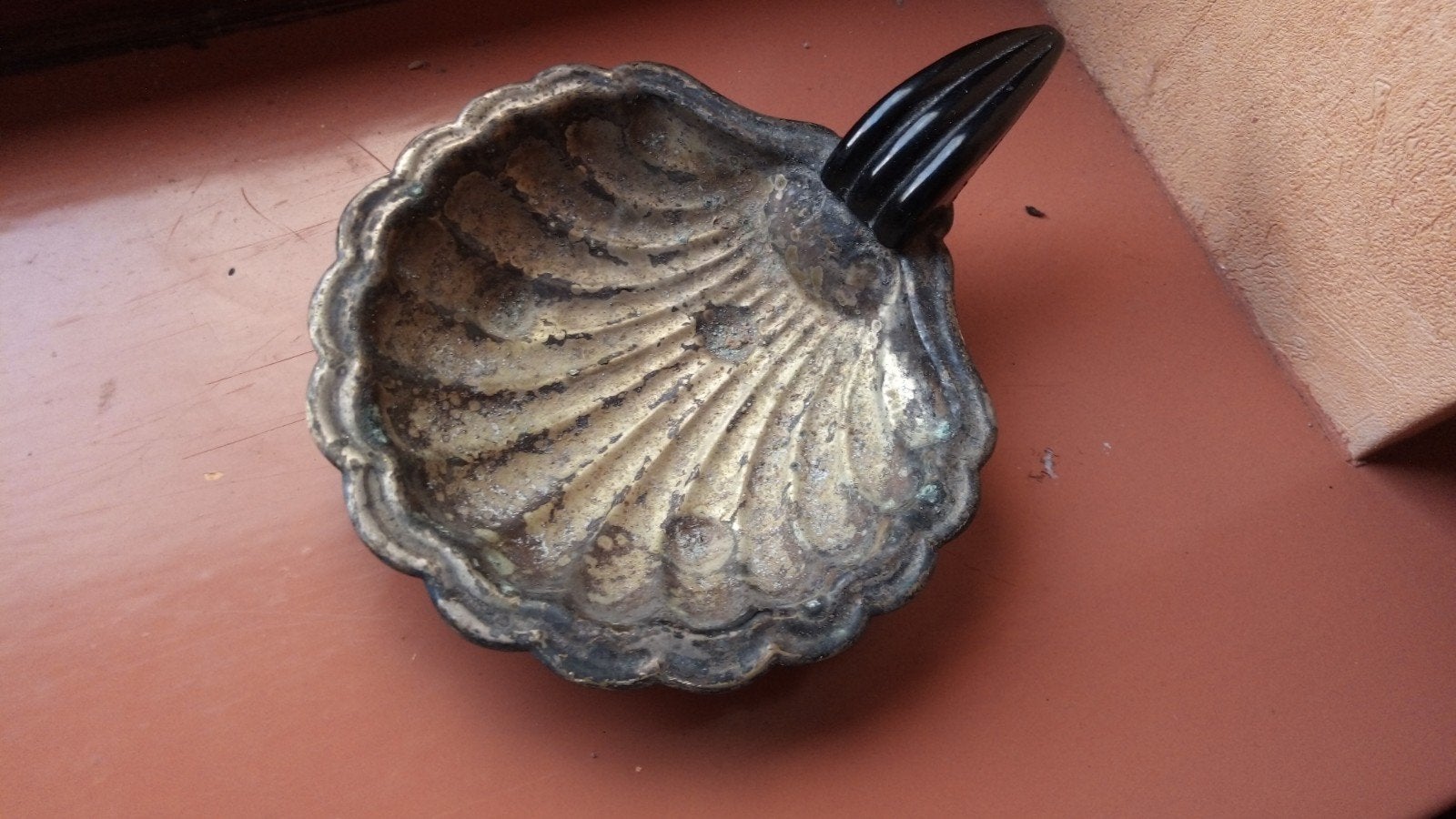 Antieke schelpvormige asbak of schaaltje, Ophalen of Verzenden