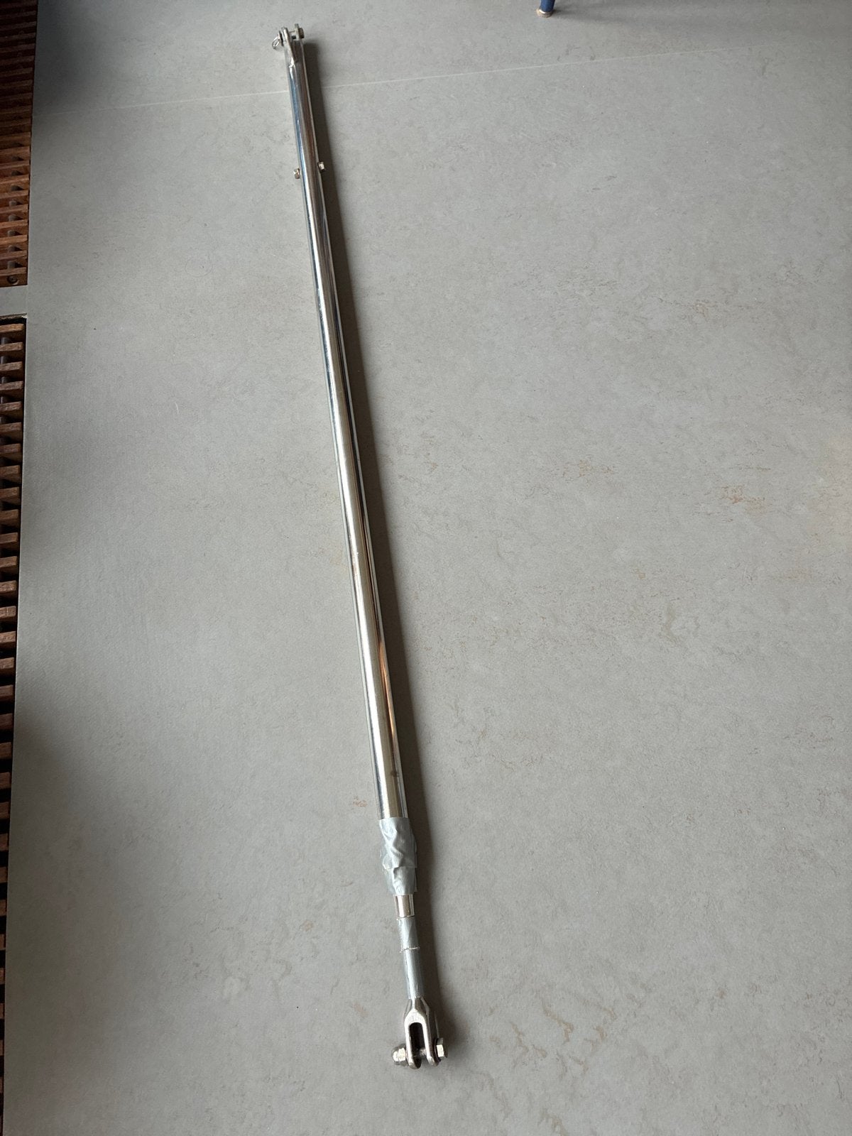 RVS ophouder/neerhouder voor Dehler 31 (lengte 155 cm), Ophalen, 6 meter of meer, Gebruikt, 15 tot 30 m²