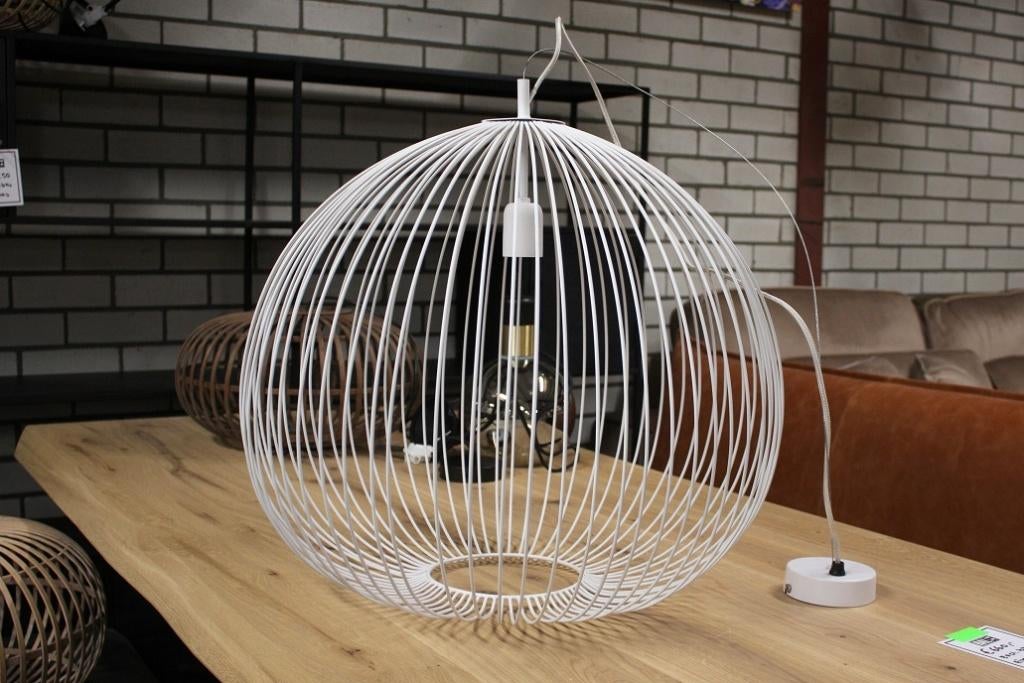 4 x witte open hanglamp draadlamp Rilana Light & Living, Ophalen of Verzenden, Zo goed als nieuw, Metaal, Minder dan 50 cm