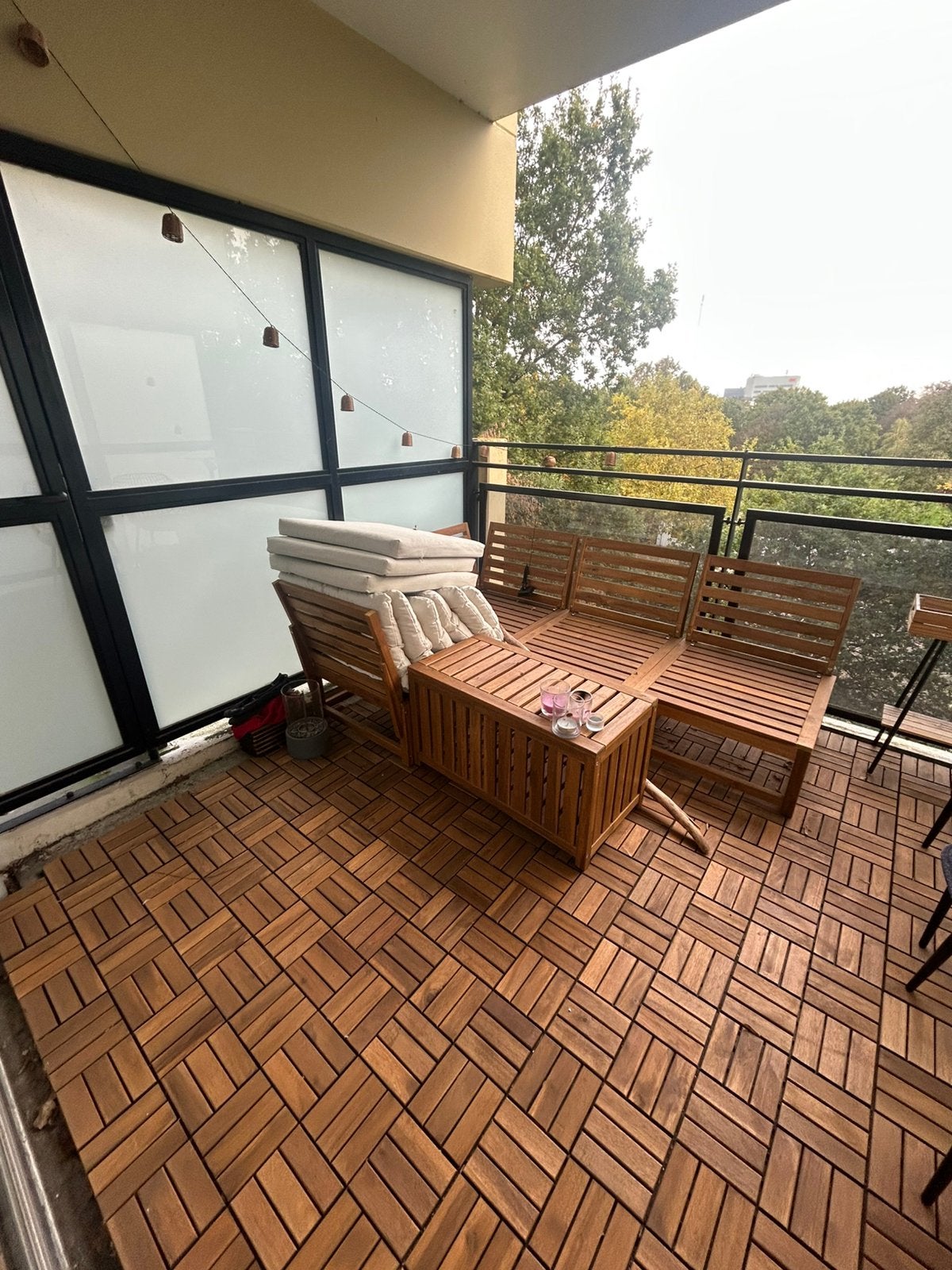 Balkontegels Hout Ikea, Ophalen, Zo goed als nieuw, Hout