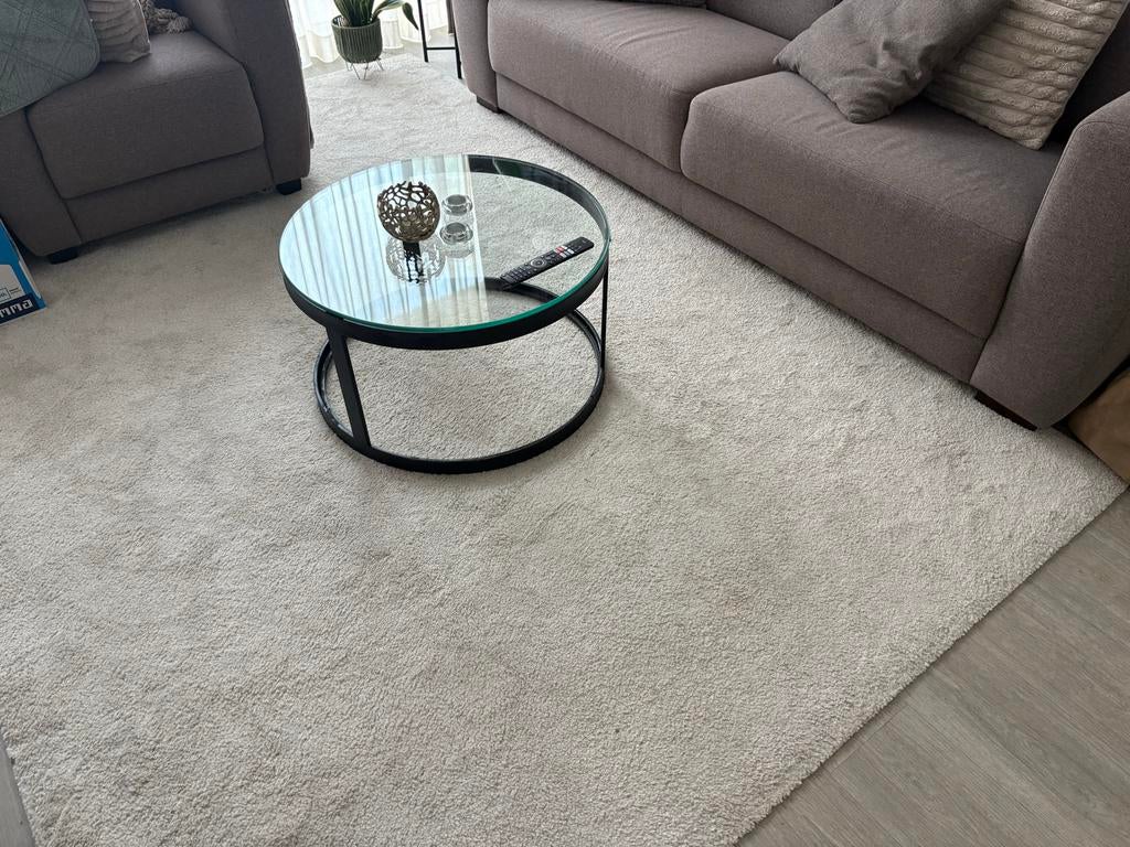 Crème off-white vloerkleed - Zo goed als nieuw, Ophalen, Zo goed als nieuw, Crème